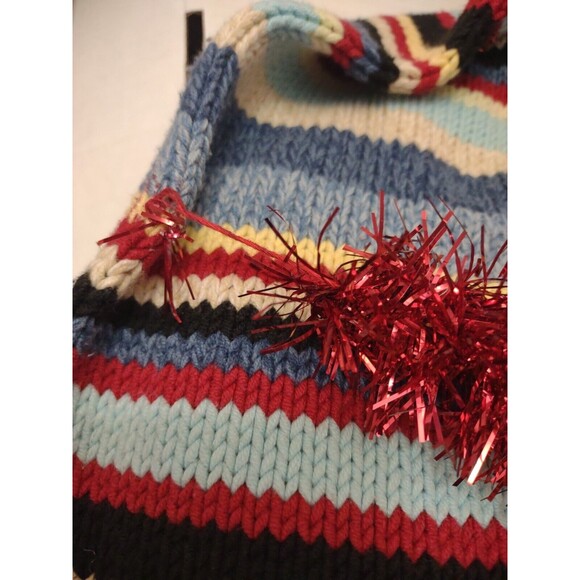 Vintage Liz Claiborne Women Large Ugly Christmas Sweater Tinsel Ornaments - Picture 15 of 15